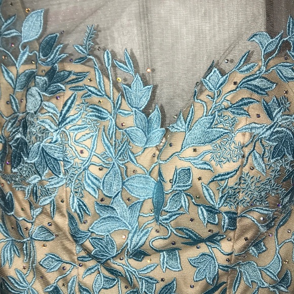 Aqua blue party dress - Picture 5 of 6